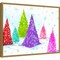 Magic Christmas Trees II by PI Studio 24-in. W x 18-in. H. Canvas Wall Art Print Framed in Gold